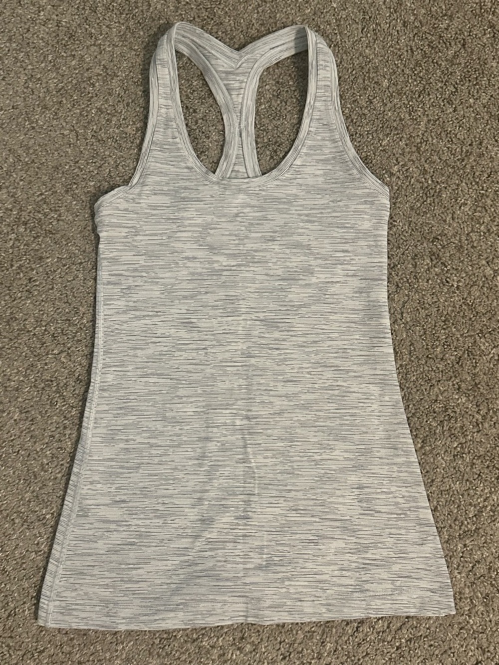 Lululemon Light Gray Heather Racerback Tank Top